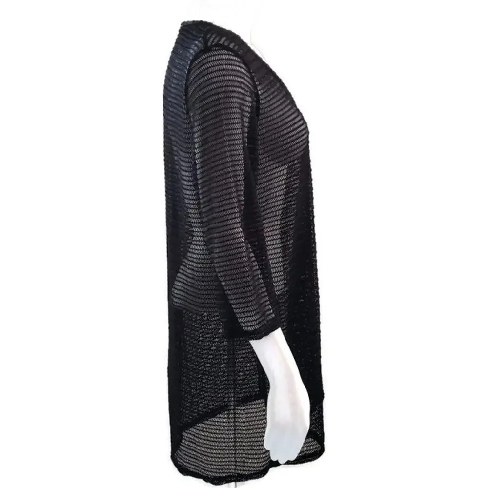 Jordan Taylor Mesh Swimwear Cover-up Black Large - Picture 5 of 9